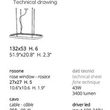 ATOLLO DARK GREY CEILING LAMP