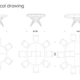 BIG ROUND DINING TABLE